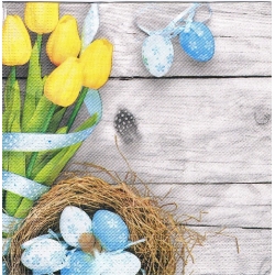 Serwetka -1813-  tulipany, pisanki